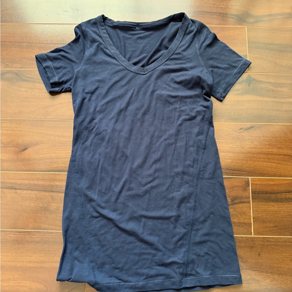 Lululemon Athletica Blue Fitted Short Sleeve T-Shirt